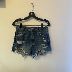 ZARA high waisted jean shorts.